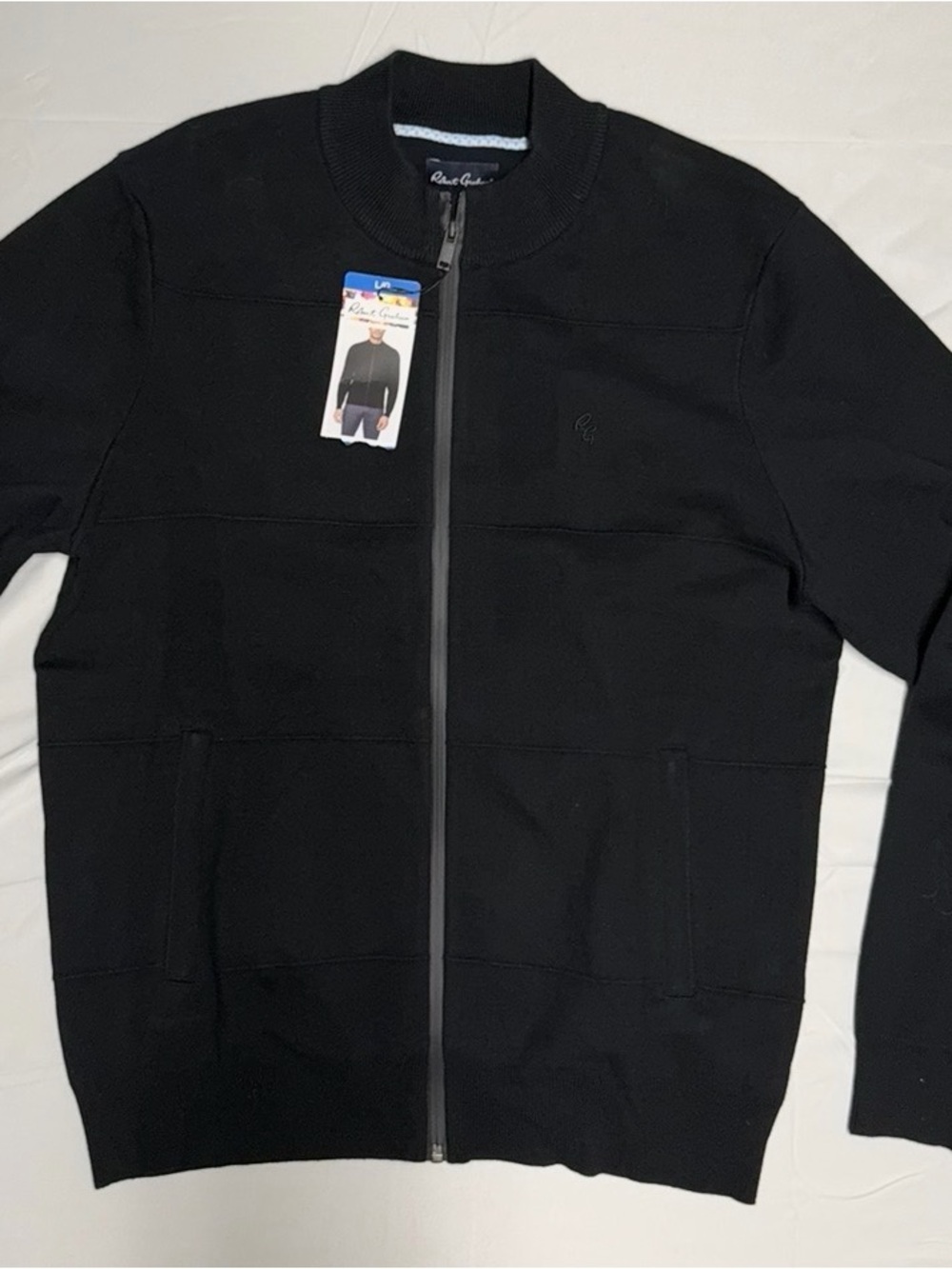 Robert Graham Men's Black Full-Zip Sweater / Jacket - Size Large